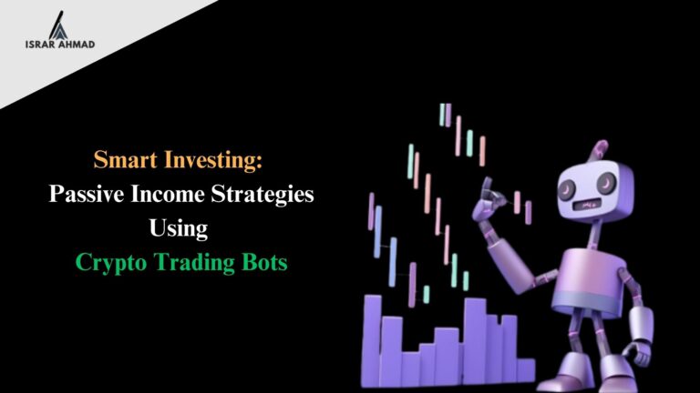 A futuristic banner showing crypto trading bots working in a digital environment.